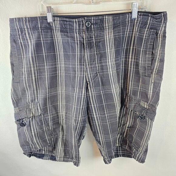 Nike Cargo Shorts Men's XL 40 Athletic Dept Plaid Check Casual Outdoors Coach A2 - Picture 1 of 14